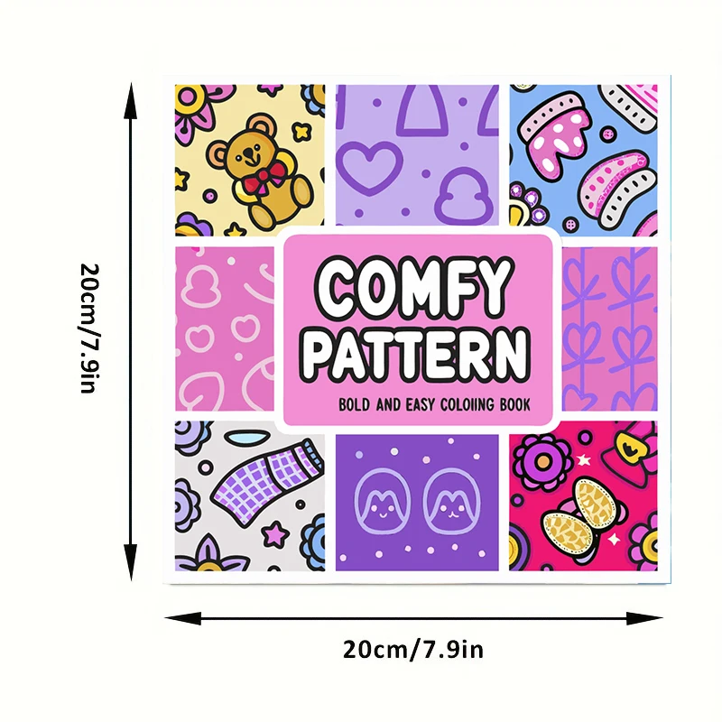 28 Pages Comfy Patterns Coloring Book for Adult Stress Reduction | Colouring Book for Stress Relief and Mood Reduction Valentine