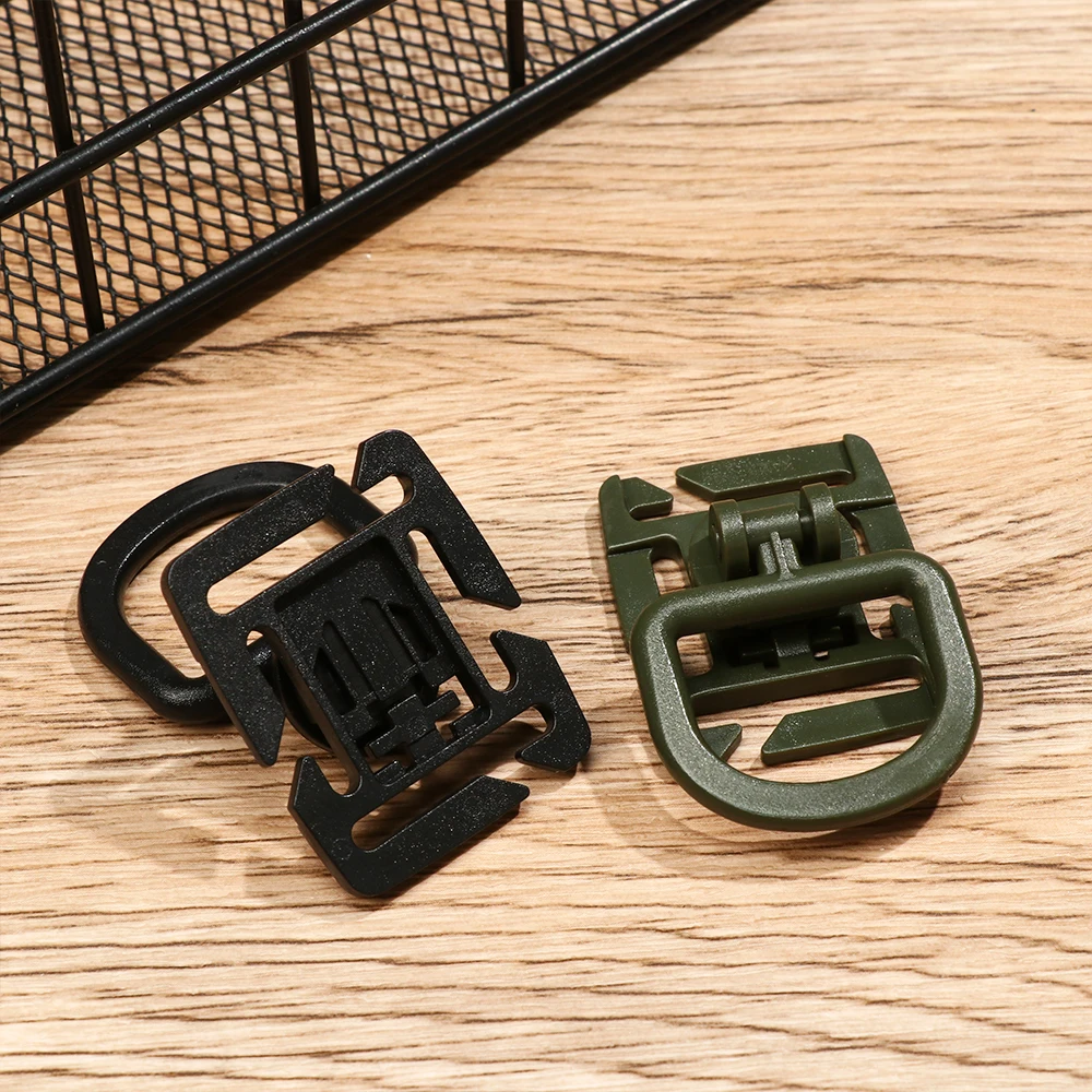 D Ring Clip Outdoor Molle Webbing Mountain Clamp Strap Hang Backpacks Locking Carabiner Camp Hike Tool Swivel Attach