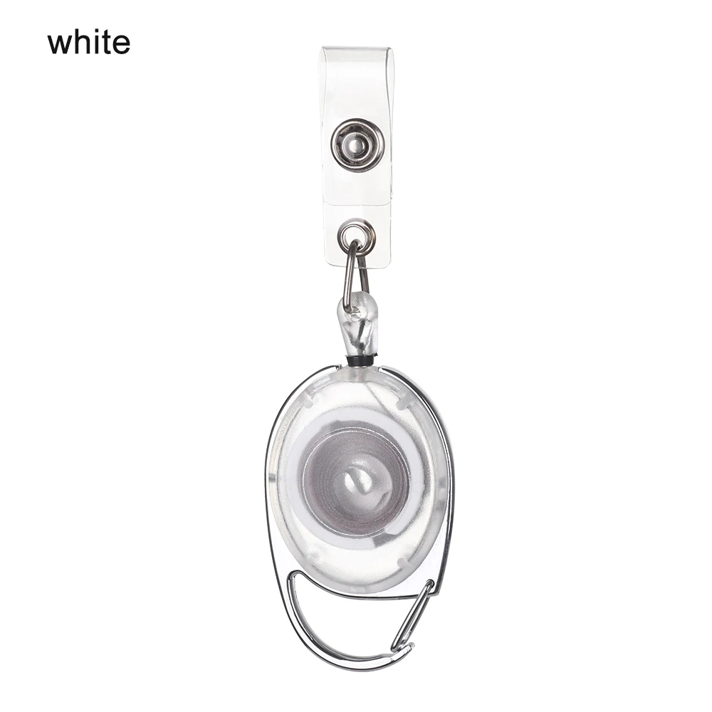 

1pc Fashion Durable Clip ID Name Card Stationery Badge Holder Lanyards Retractable Key Ring