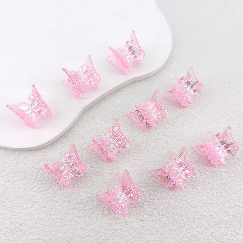 10 stücke Ins Mini Schmetterling Haar Klaue Clips Bunte Trendy Nette Kleine Clips Mehrfarbige Mädchen Haar Clips Haarnadel Haar Zubehör – Detail 12