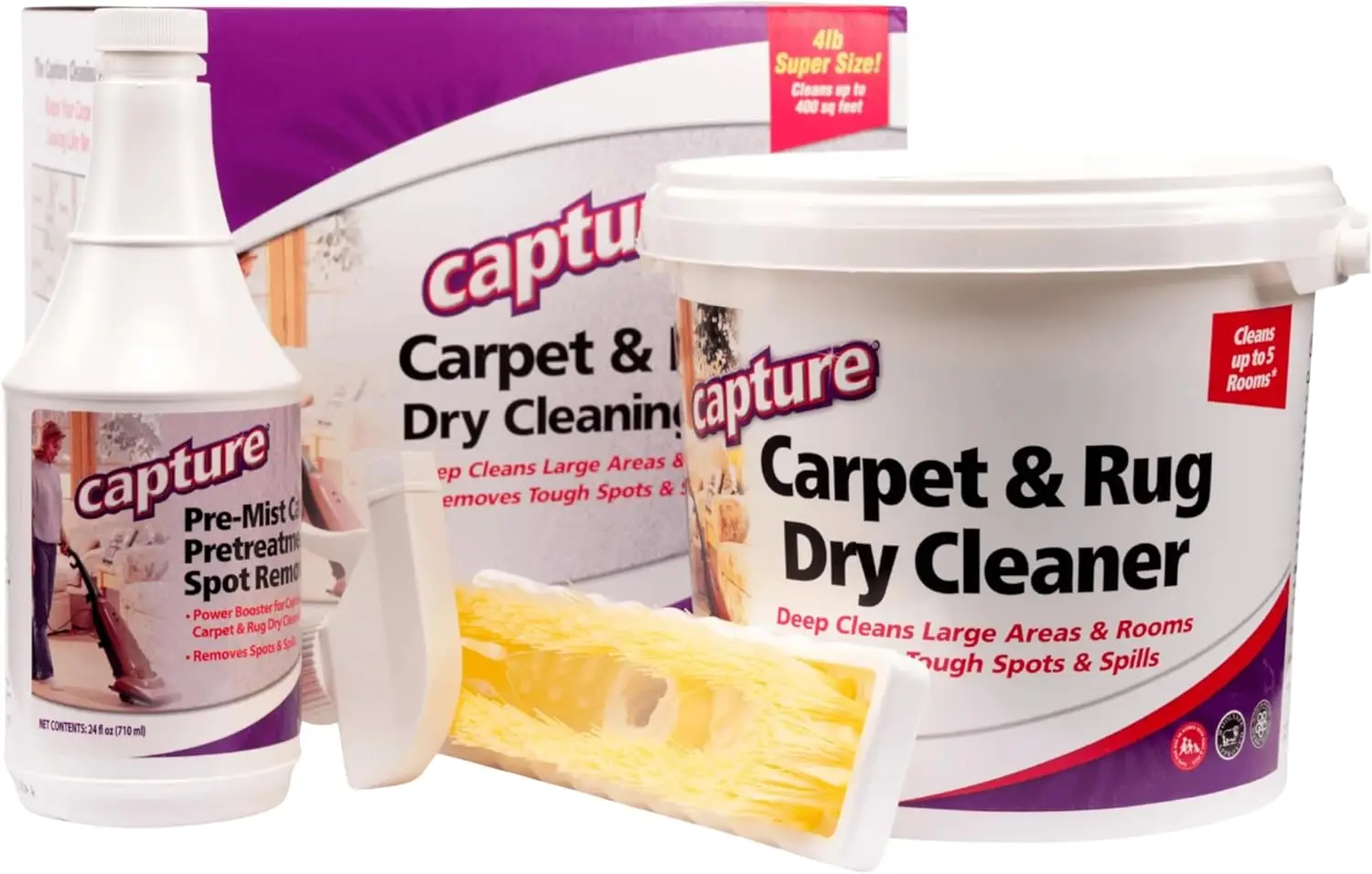 

Carpet Cleaner Kit for Home, Upholstery, and Pet Stains - Odor Eliminator & Spot Remover, Non-Liquid Formula