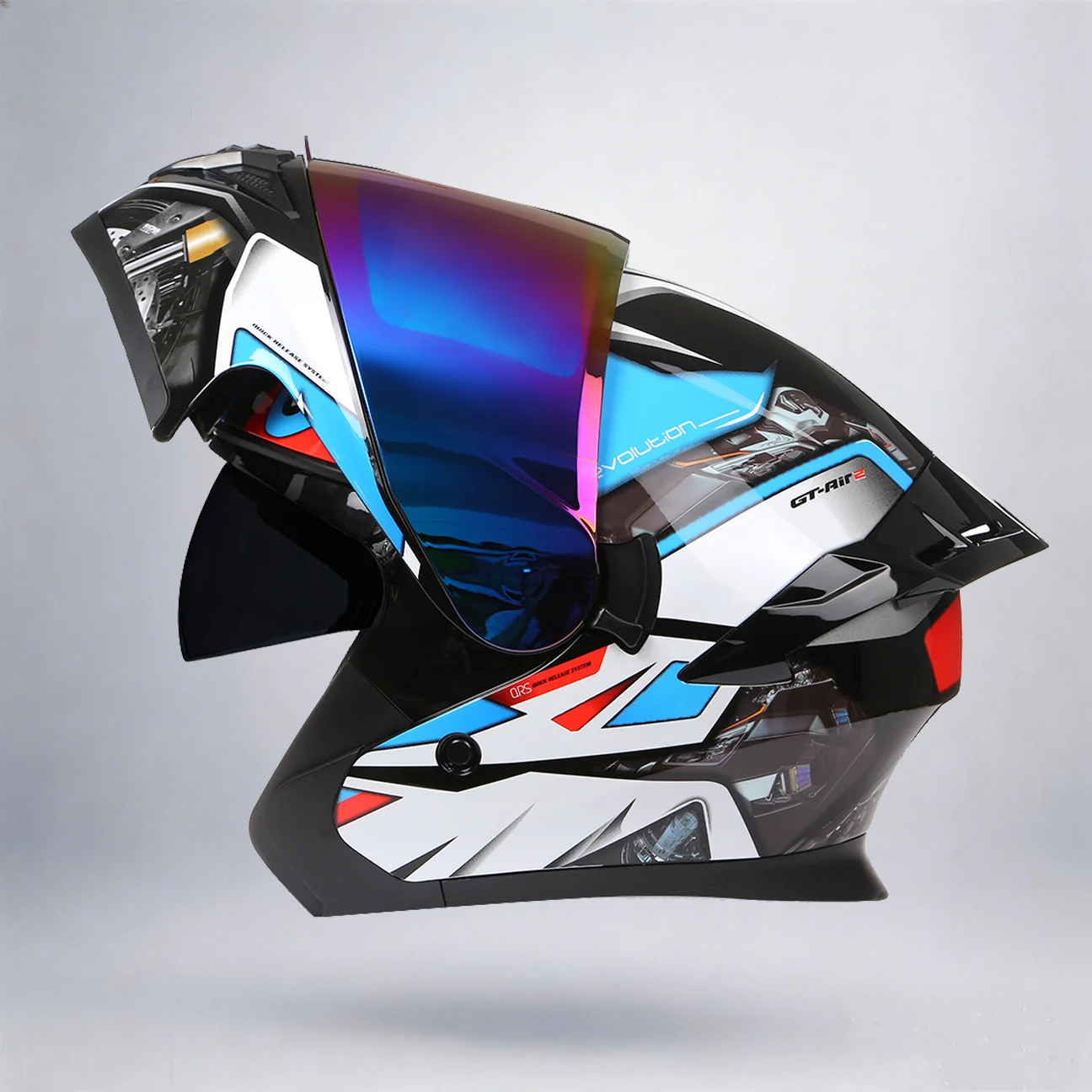 Scooter Helmet Set - 고품질 풀페이스 플립업 오토바이 헬멧, 이중