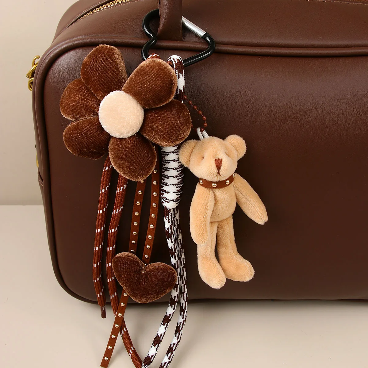 شعبية الموضة الرائعة الكرتون لطيف الدب حقيبة قلادة المخملية الحب تنوعا المفاتيح قلادة شخصية حقيبة أجزاء الملحقات #2