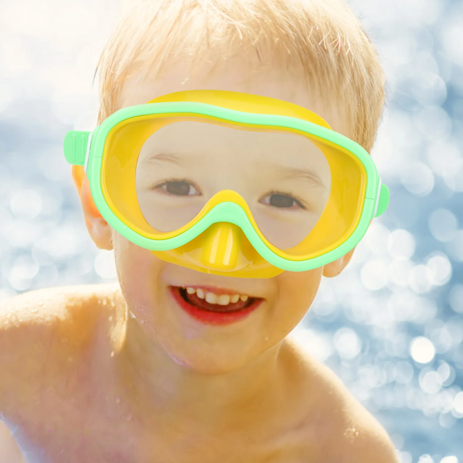 

Snorkeling Gear Set Green PVC Kids Mask Children Goggles Portable Equipment Lightweight Comfortable Watertight Birthday Clear