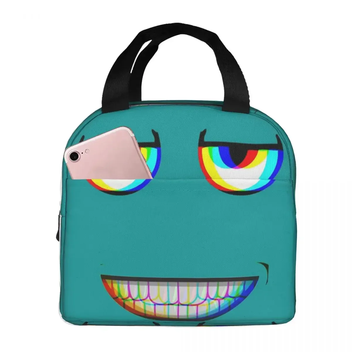 Aphex Twin Parody Trippy Face Essential Insulated Lunch Bag Waterproof Picnic Bags Thermal Lunch Tote for Woman Work Kids School