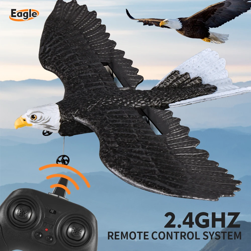 New Z59 2Channel 2.4G Glider RC Airplane with Eagle Style Remote Control EPP Foam Drone Simple Control Toys for Kids Gift