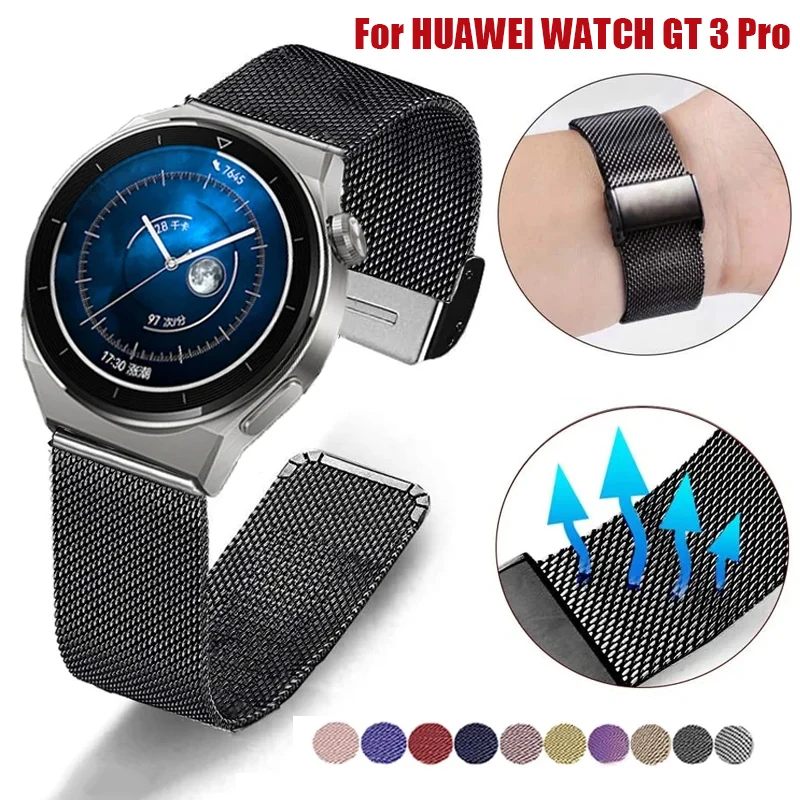 

Milanese Strap For HUAWEI WATCH GT 3 Pro 43mm 46mm Watchband Stainless Steel Metal Bracelet For Huawei Watch GT3 Pro Band Belt