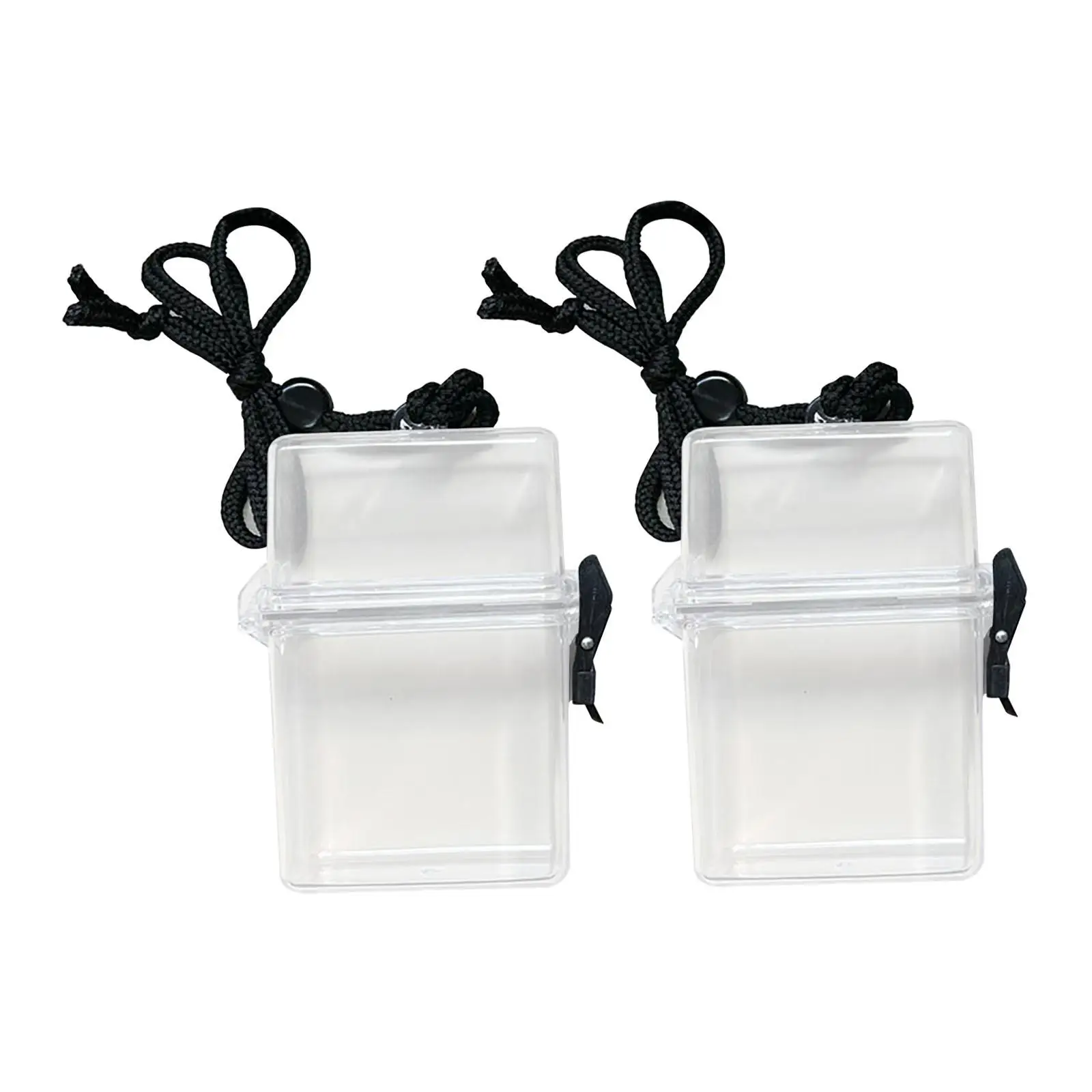 2 Pieces Waterproof Sports Protective Cases Diving Containers Transparent Diving