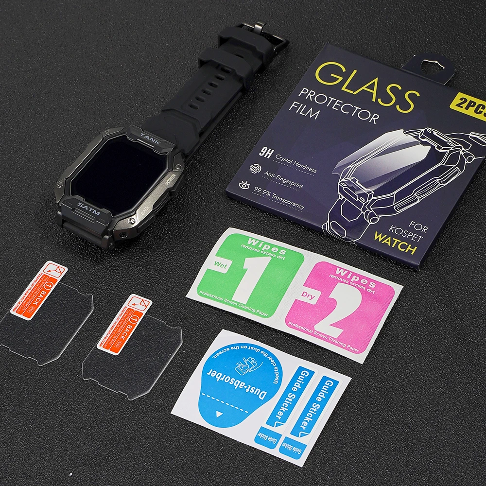 Glass Protective Film for AMAZTIM C20 PRO Smartwatch Screen Protectors Tempered Glass Film for Smart Watch Men Screen Protector