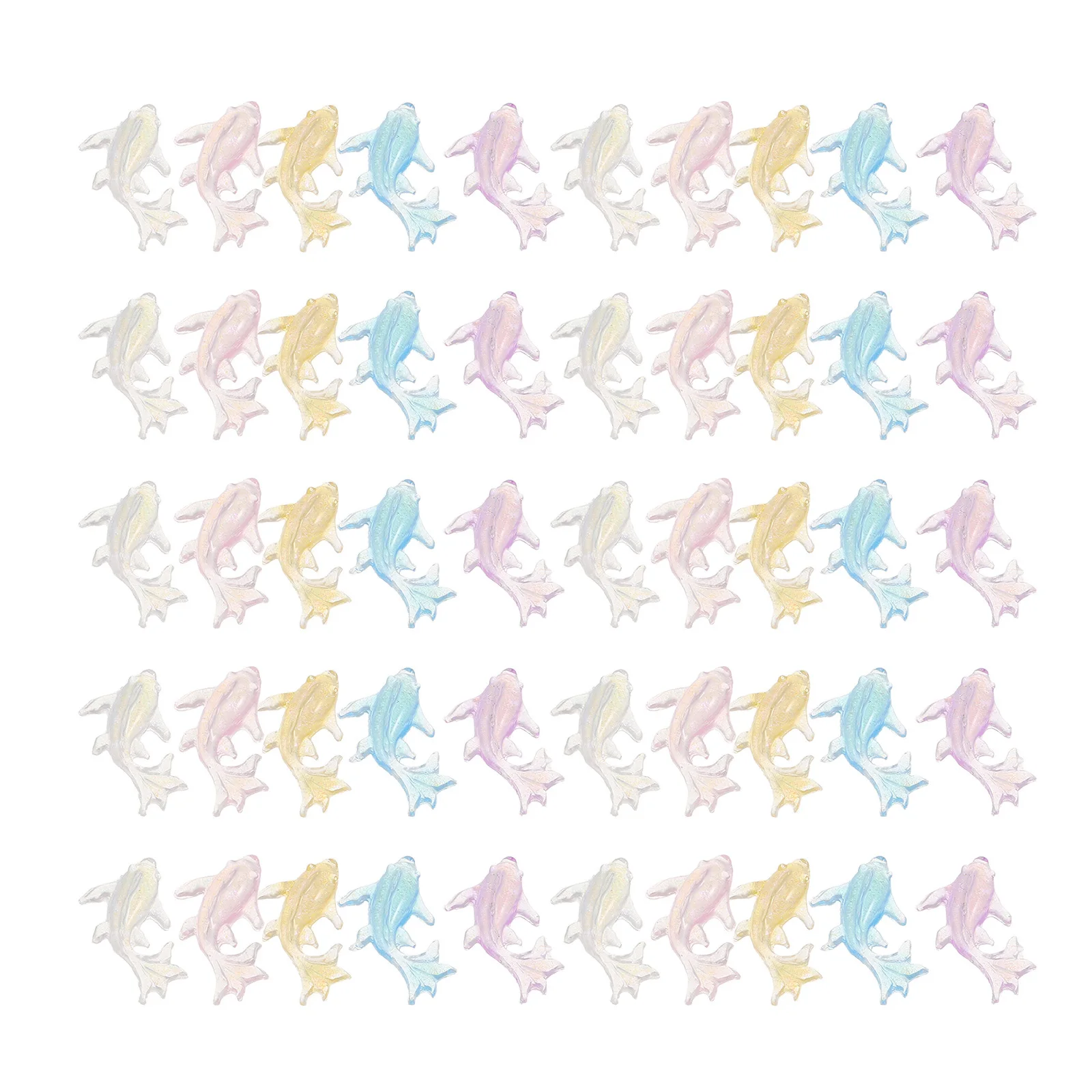 

100Pcs Nail Charms Ocean Dolphin Resin Decorations Nautical Mini Fish Accessories Nail Art DIY Manicure Supplies