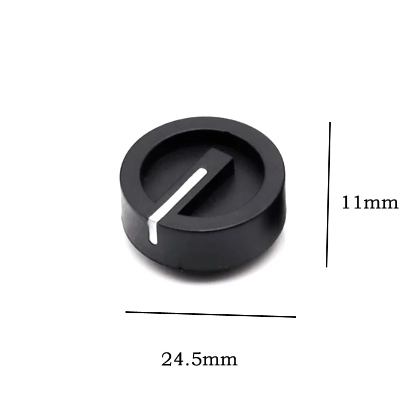 5pcs 24.5X11MM one character indicating plastic knob  Hote 6mm Shaft Hole Dia Plastic Threaded Knurled Potentiometer Knobs Caps