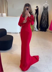 Customized Yipeisha Classic Modern Style Formal Evening V-Neck Mermaid Flowers s Bespoke Occasion Dresses