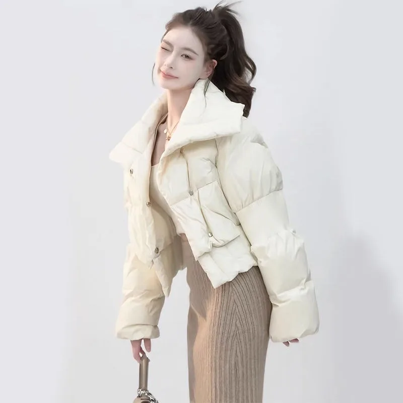 Fashionable and Personalized Coat Down Jacket Women's Winter New Korean-style Casual Short Down Bread Jacket with Thickened Coat