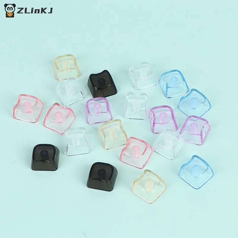 ▶10/20pcs Cute Cat Shaped Transparent Keycaps PBT 1U PC Blank Key Caps MAO Profile DIY No Engraved Keycap For MX Switch Keyboard view 5