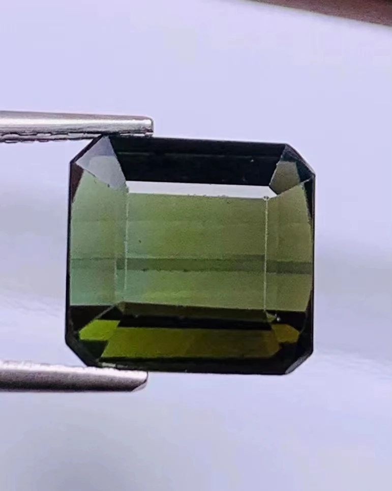 1pcs/lot natural boutique green tourmaline square oval ring face bare stone can be inlaid ring pendant earrings necklace etc