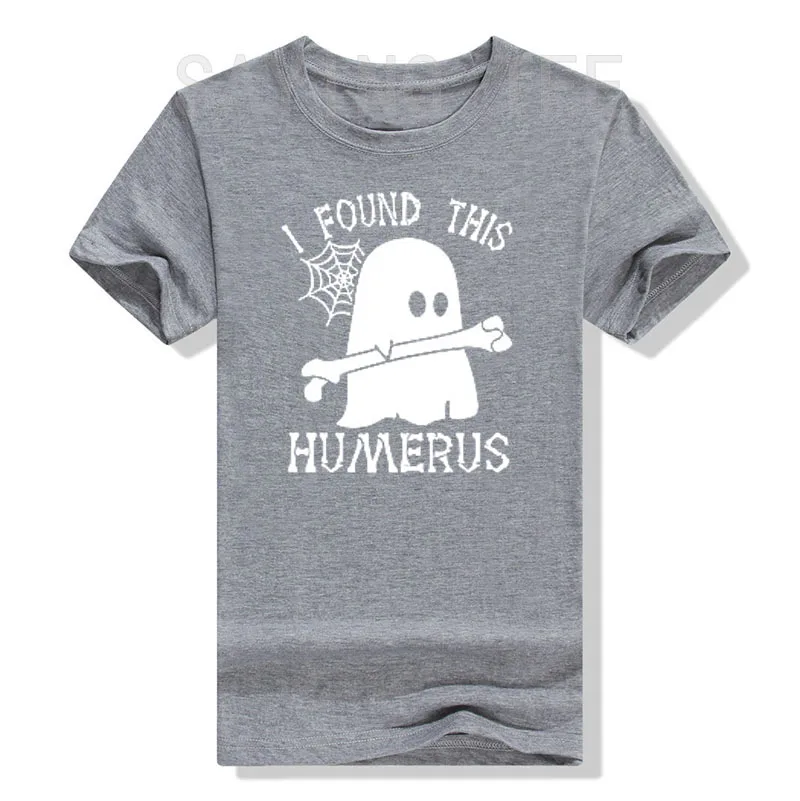 Womens Funny Humerus Halloween T-Shirt Ghost Boo Humorous Bones Crew Neck Tops Short Sleeve Humorous Pun Halloween Costume Gifts