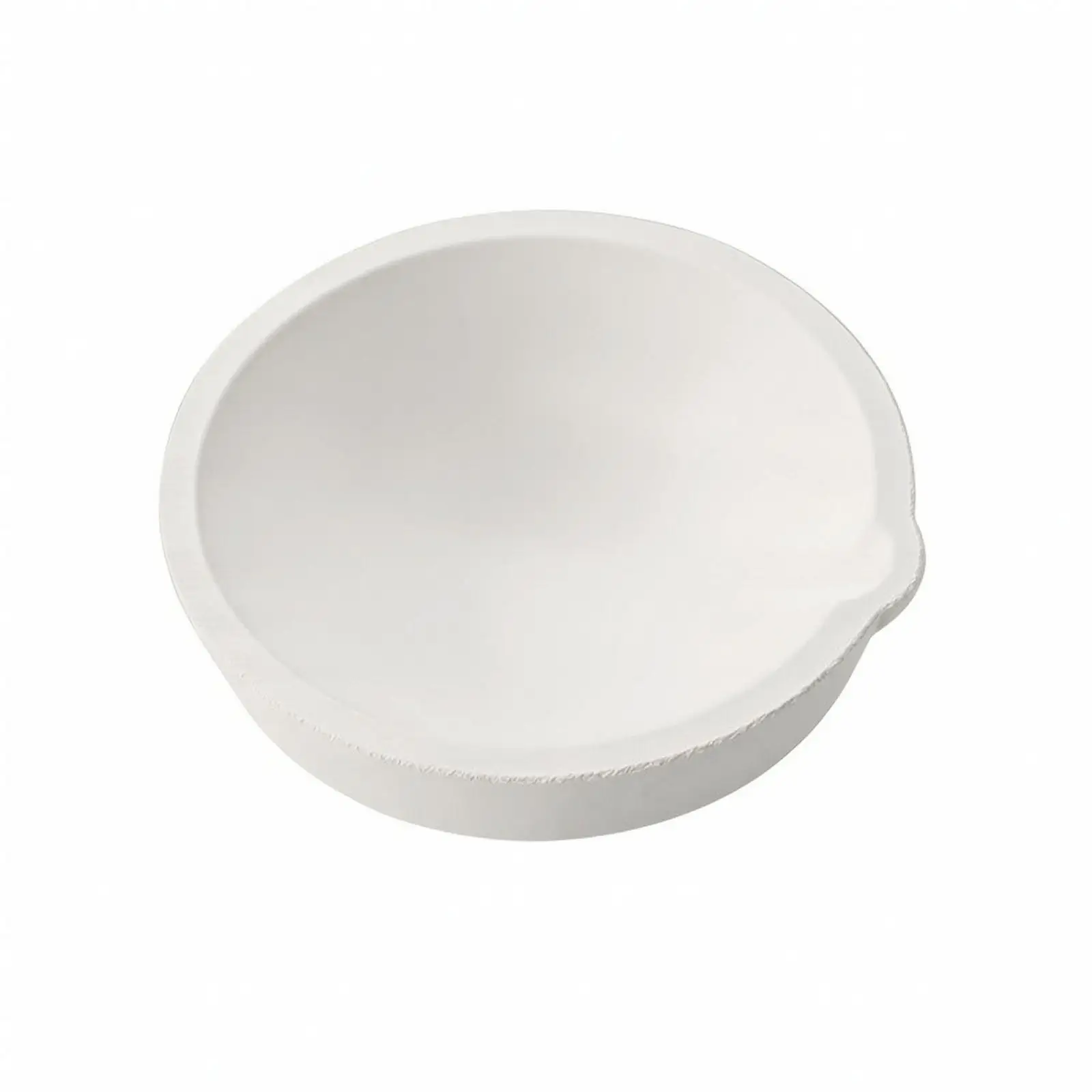 High Temperature Quartz Melting Dish with Pouring Spout for Metal Refining Jewelry Workshop