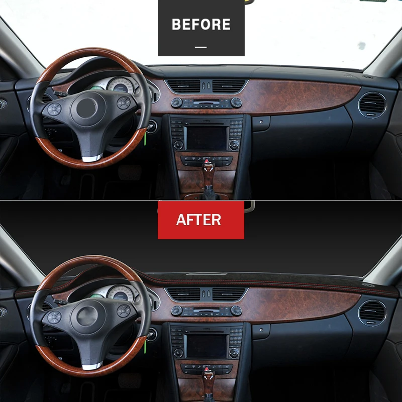 

Custom in Alcantara Car Dashboard Cover for Mercedes-Benz CLS 300 350 500 2007-2009 Mat Shade Cushion Pad Carpets Accessories