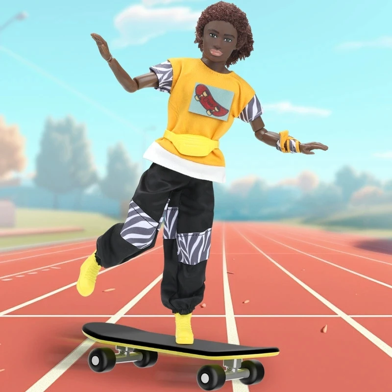 1/6 amante conjunto bonecas pretas corpo 30cm feminino masculino figura roupas esportivas jogo menino meninas boneca acessórios para crianças diy presente de aniversário