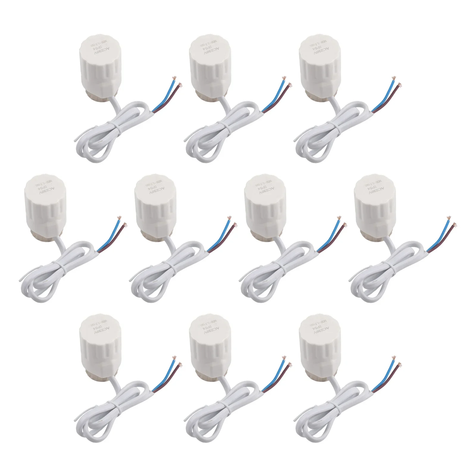 10PCS Normally Open Electric Heating Actuator Floor Heating Water Distributor Household Improvement Central Heating Replacement