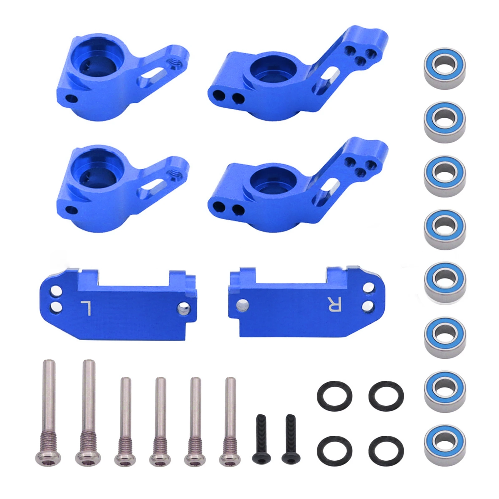 Front Caster Block Steering & Rear Stub Axle Carriers kit For 1/10 Traxxas 2WD Slash Stampede Rustler Ford F-150 rc car models