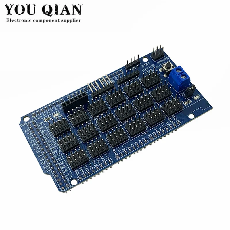 For Arduino MEGA Sensor Shield V1.0 V2.0 Dedicated Expansion Development Board MEGA 2560 Sup IIC Bluetooth SD Robot Parts DIY