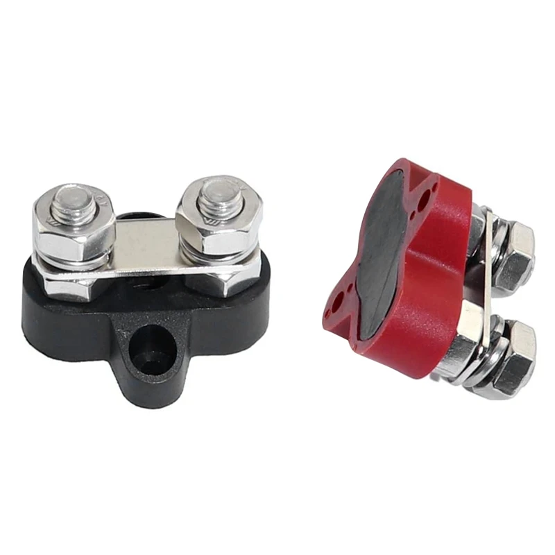 2 Pcs 48V DC Max M6 Battery Power Distribution Terminal Busbar Stud Junction Post Set