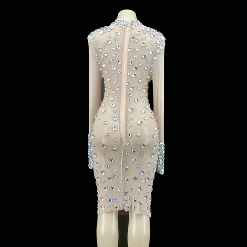 2025 moda Primavera nuevo brillante lentejuelas de diamante elegante vestido de noche cóctel fiesta noche ropa de mujer atmosférica de alta gama