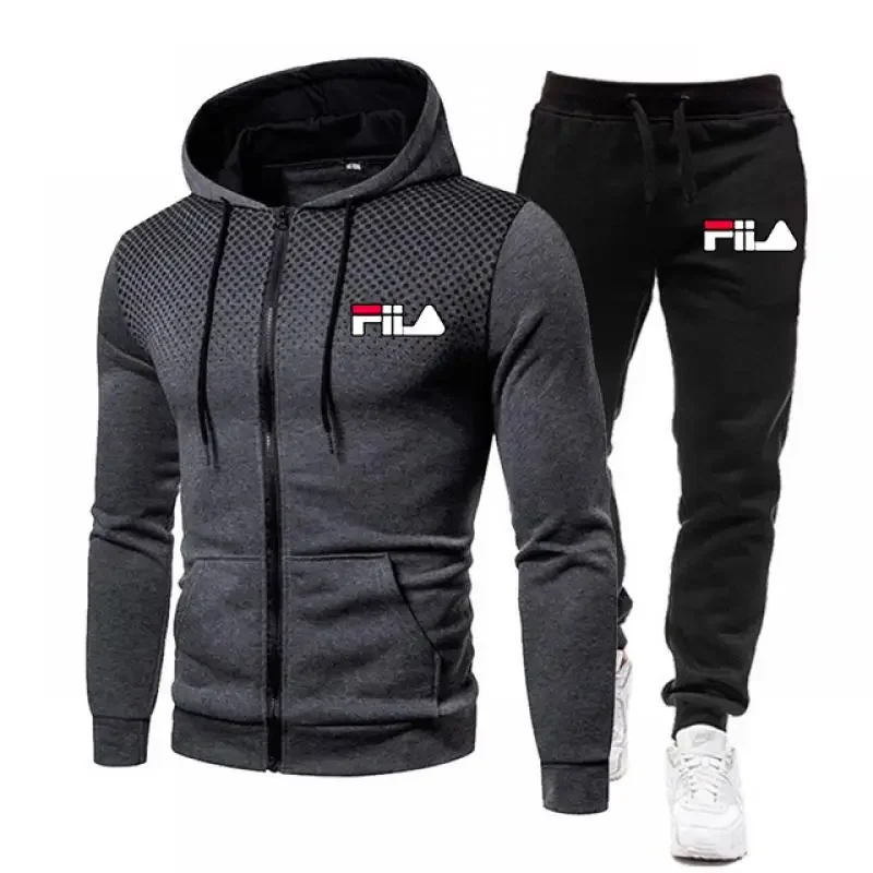 New Spring and Autumn 2025 sportswear casual sweatshirt Sportswear Men's casual blazer jogging suit Men's suit hoodie + pants