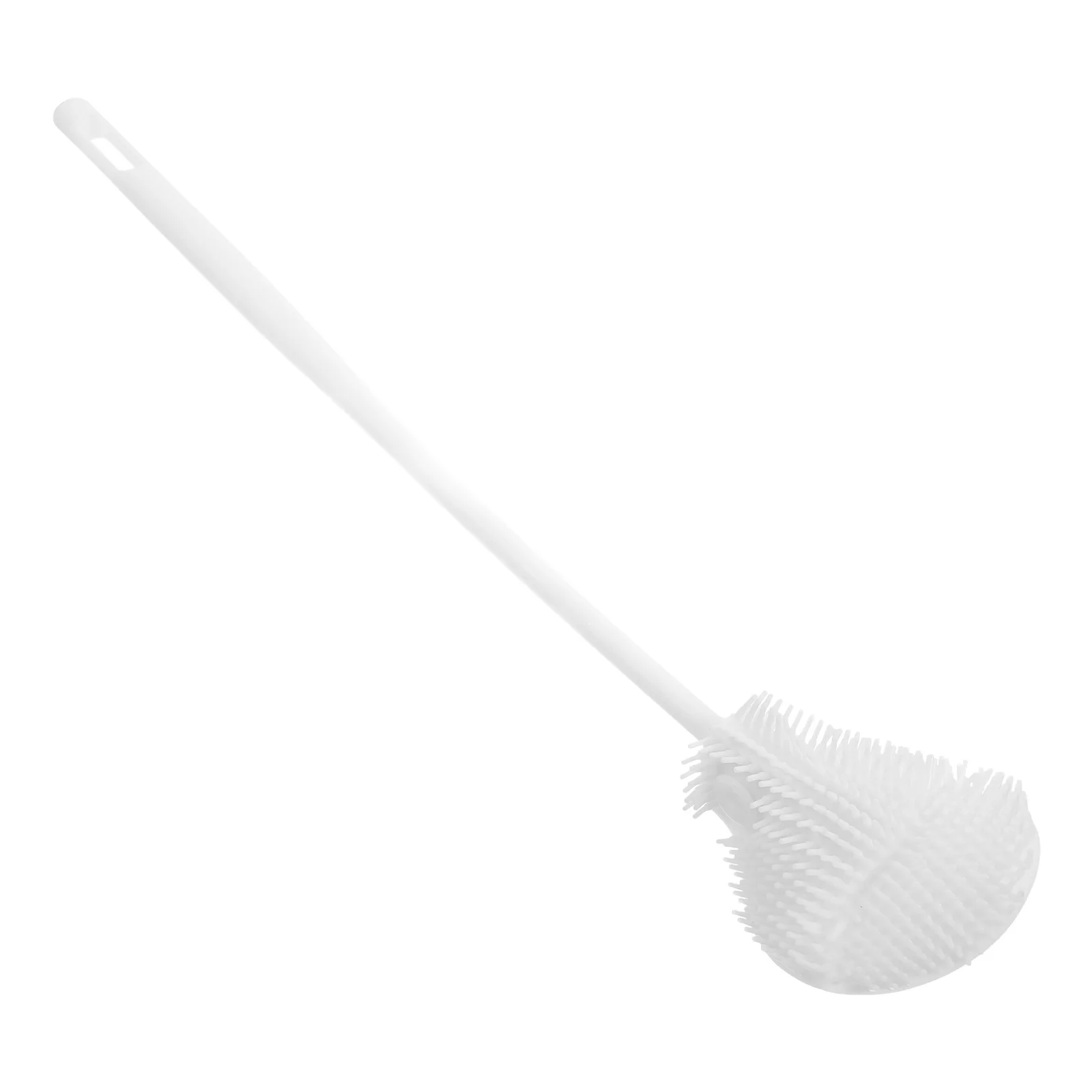 فرشاة للزجاجات من السيليكون بتصميم مرن وشعيرات ناعمة ومقبض طويل لزجاجات الأطفال وأكواب البهلوانات وحاويات ضيقة لغسل الأطباق #1