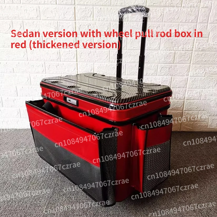 New Hard Cover Multi-Functional Fishing Trolley Case Live Fish Bucket Large Wheel Thickened