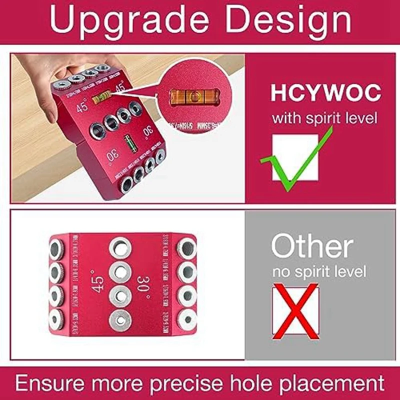 30 45 90 Degree Angle Drill Guide Jig Drill Guide With 4 Bits, 4 Sizes Drill Jig Kit For Angled And Straight Holes