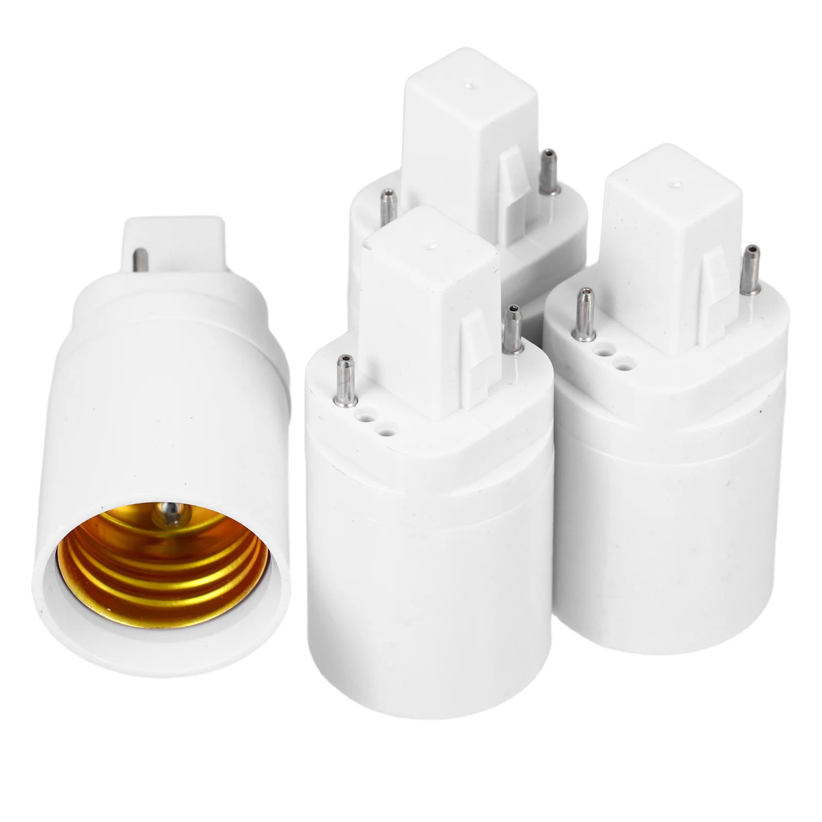 

4Pcs to E27 Light Socket Converter Adapter Screw Base Holder LED Bulb Adapter Easy Install for Home Office Use