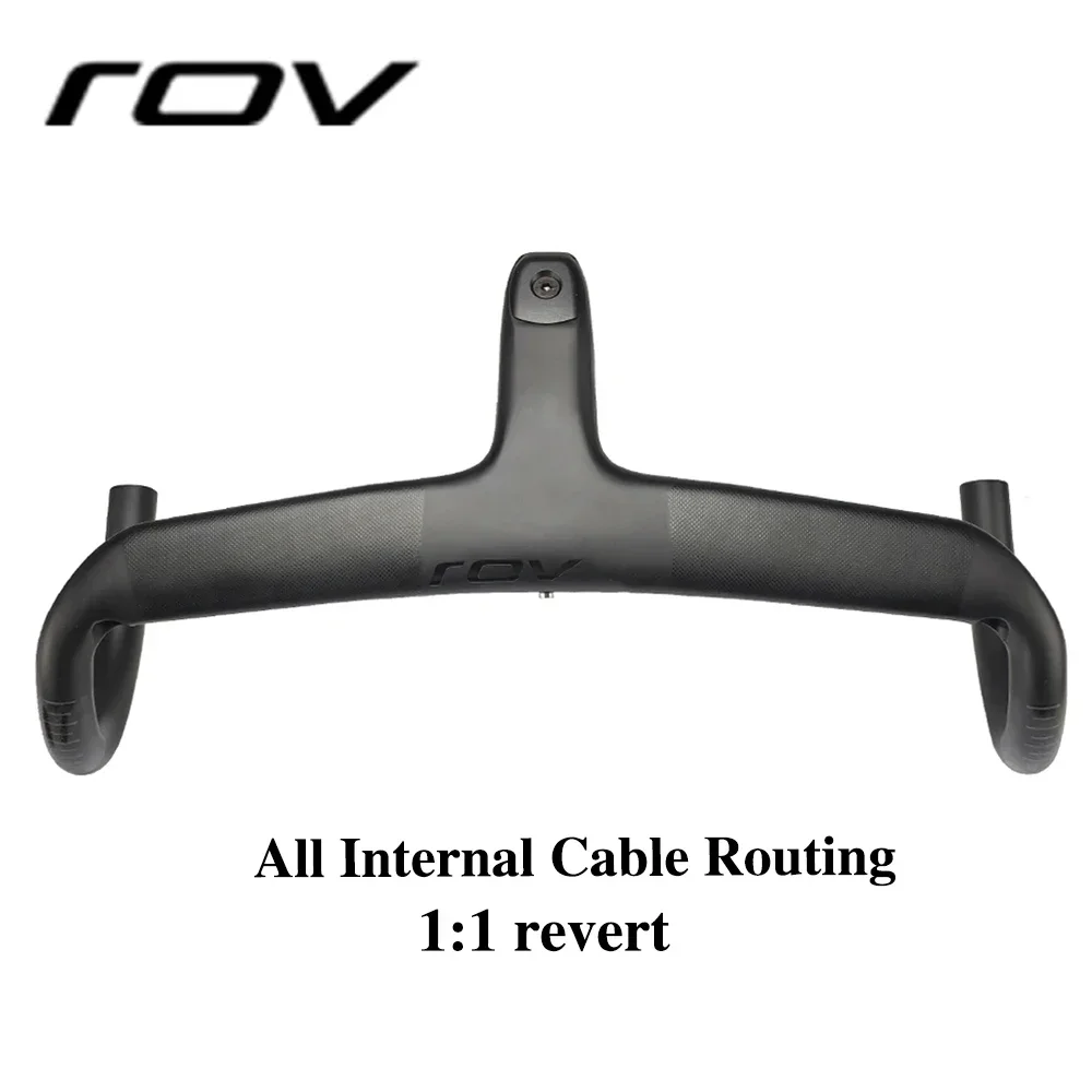 Bicycle ROV SL8 Full Internal Cable Routing T1000 Carbon Integrated Cockpit Di2 Carbon Handlebars Fit SL8 Road Handleba