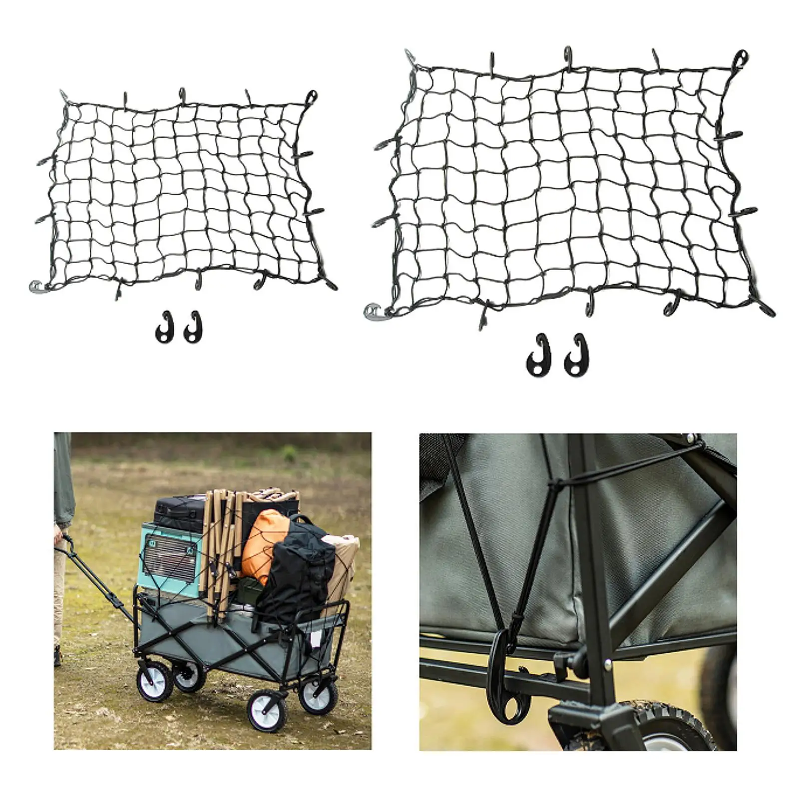 Filet de Chargement Générique, Installation Simple, observateur, Multifonctionnel avec Clips RapDuty pour les Petites et Grandes Charges Extérieures