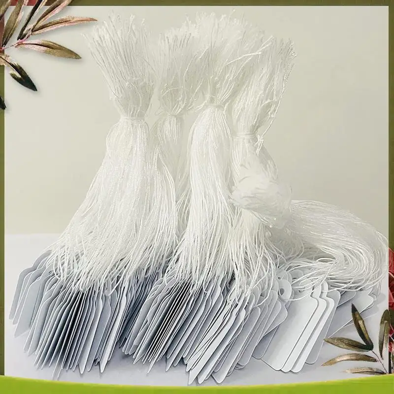 ABDW-1000Pc Price Tags With String Attached White Marking Tag Small Paper Price Labels Clothing For Pricing Jewelry Yard Sale