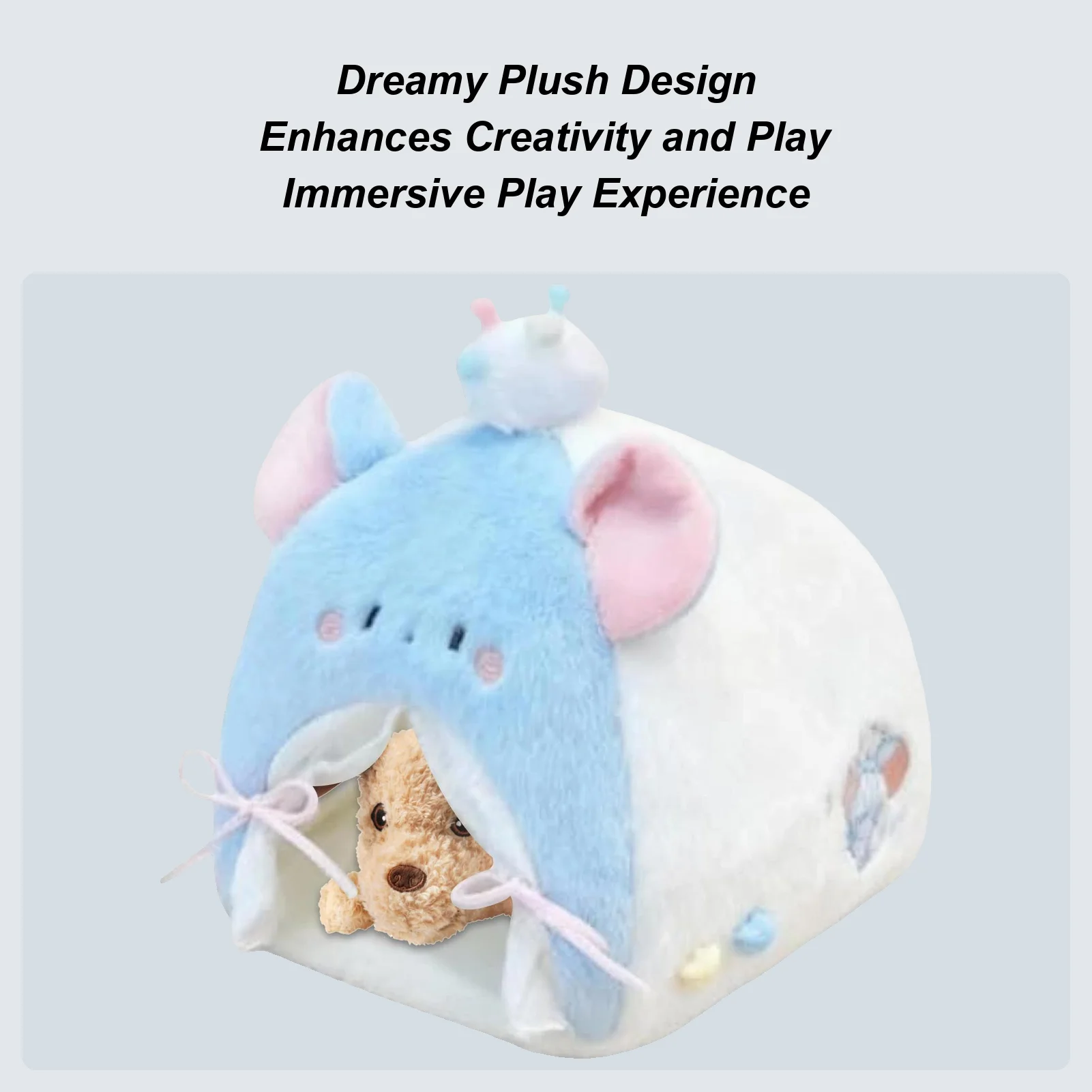 سرير للدمى أثاث مصغر Playset دمية خيمة سرير لغرفة المعيشة المنزل اللعب الخيالي الحيوانات المحشوة سطح المكتب الداخلي #1