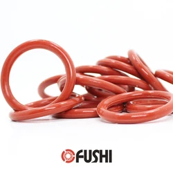 CS2.5mm Silicone O RING OD 6/7/8/9/10/11/12/13/14/15*2.5 mm 100PCS O-Ring VMQ Gasket seal Thickness 2.5mm ORing White Red Rubber