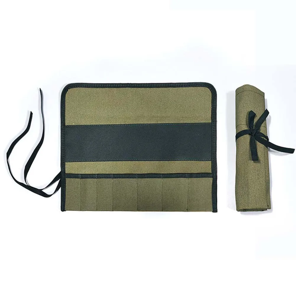 1PC Multiple Pockets Multi-Purpose Roll Up Tool Bag Wrench Pouch Hanging Tool Storage Portable Case Organizer