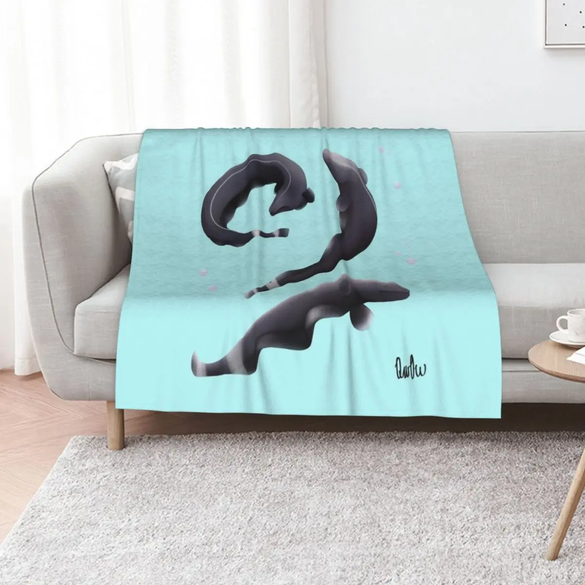 Ghost knife fish Throw Blanket Summer Beddings Bed manga Sofa Throw For Baby Luxury Blankets