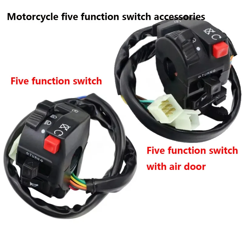 

Motorcycle Handlebar Switch Assembly Multi-function Left Turn Signal Horn Start Choke Starter Switch For 7/8" 22mm ATV/Quad