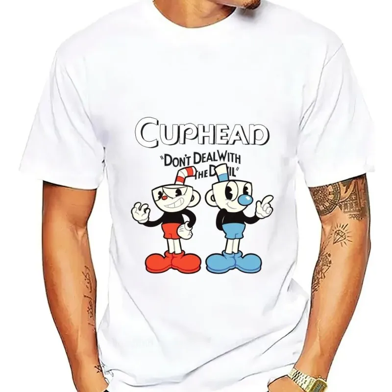 Hot Game Cuphead Cool T Shirt Men Couple Combination Women Clothes Short Sleeve Collar Fashion Cotto