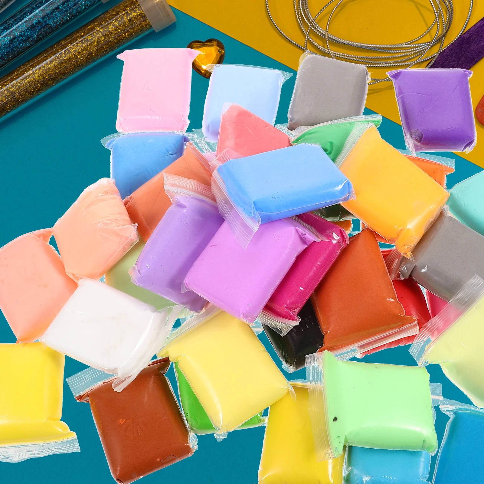 1 Set Diy Kit Bright Color Polymer Air Dry Modeling Clay For Craft Sculpting Tools Teenager Educational Plaything Handicrafts