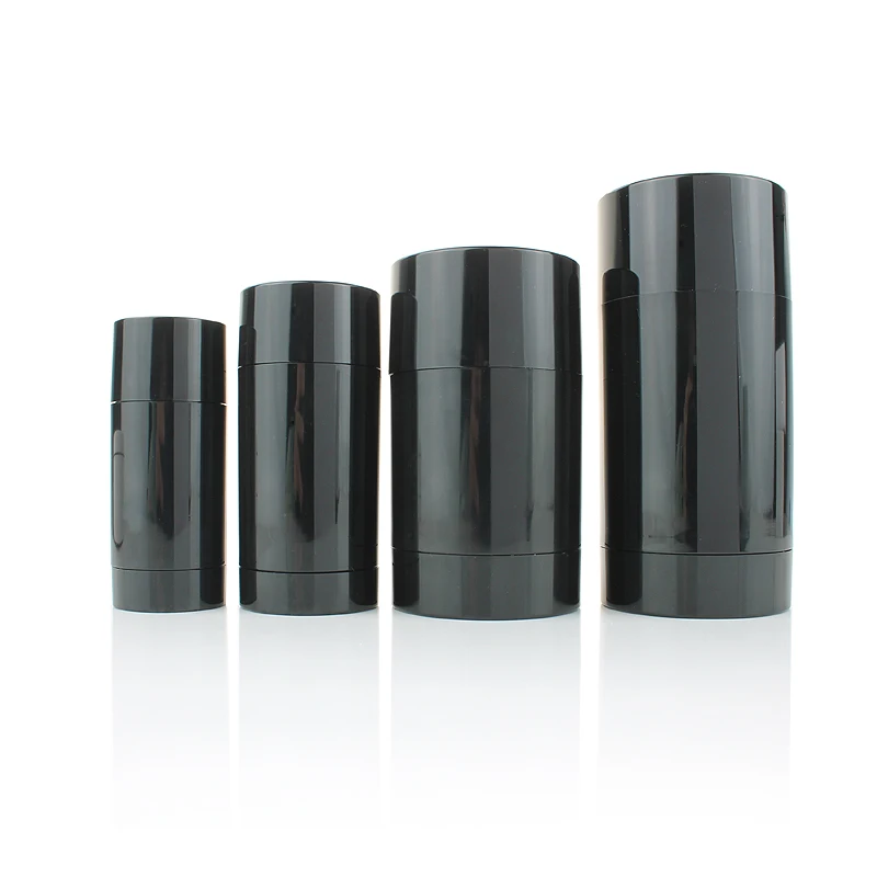 12szt 15ml 30ml 50ml 75ml Pusta czarna butelka na dezodorant Twist Up Stick Tube Round Bottom Filling Stick Dezodorant Container Travel