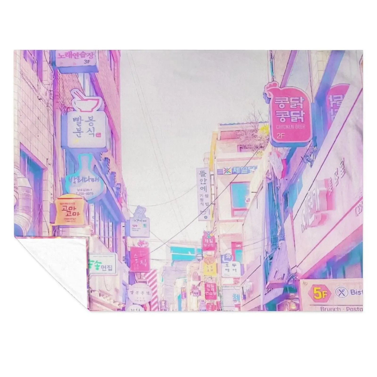 

Anime Seoul (Vaporwave Edition) Throw Blanket Baby Thins anime decorative Blankets