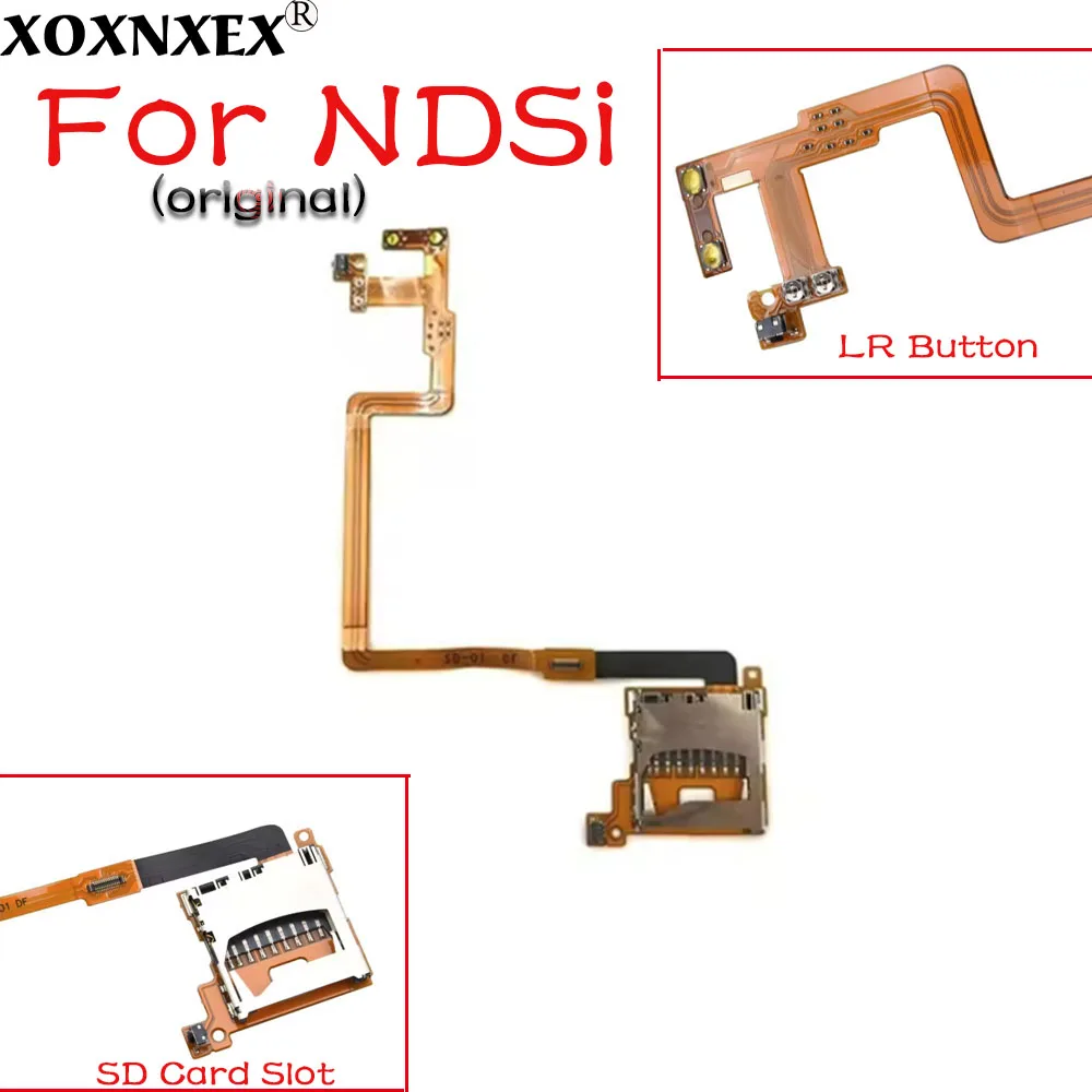 Cable flexible de botón L/R para ranura de tarjeta SD de NDSi/DSi, cable flexible de botón de volumen L/R, cable flexible de botón de disparo L/R