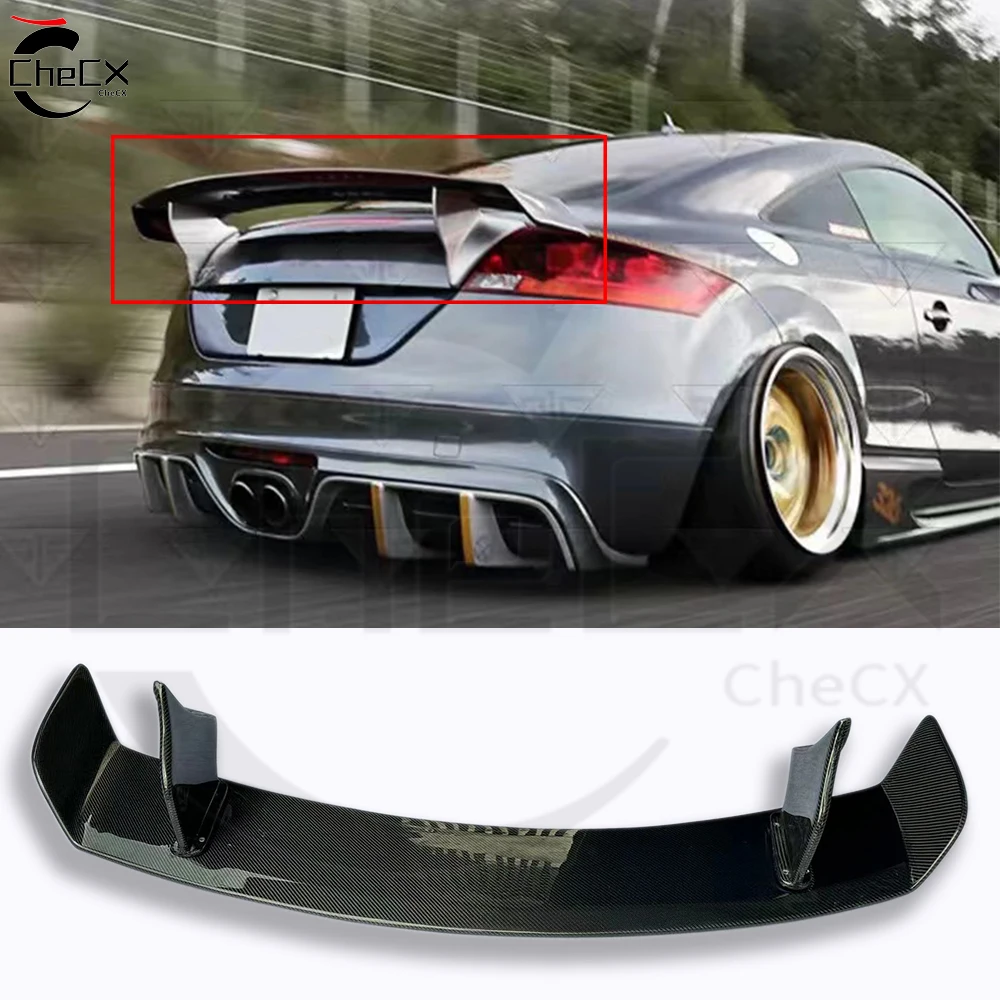 

For Audi TT TTS TTRS MK2 2008-2014 Genuine Carbon Fiber Material GT Rear Spoiler Trunk Lid Installation ROWEN Style Rear Spoiler