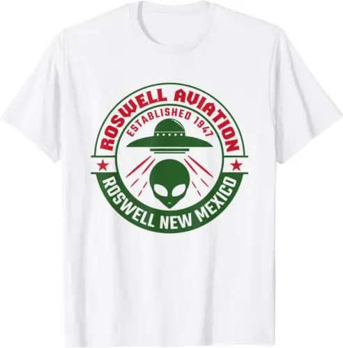 NEW LIMITED Roswell Aviation Established 1947 Roswell Alien UFO T-Shirt