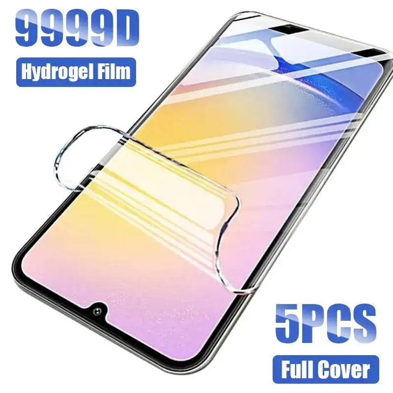 

5PCS Hydrogel Film Galaxy S20 S21 S23 Fe S22 Plus S24 Ultra Screen Protector For Samsung A14 A04S A24 A34 A54 A55