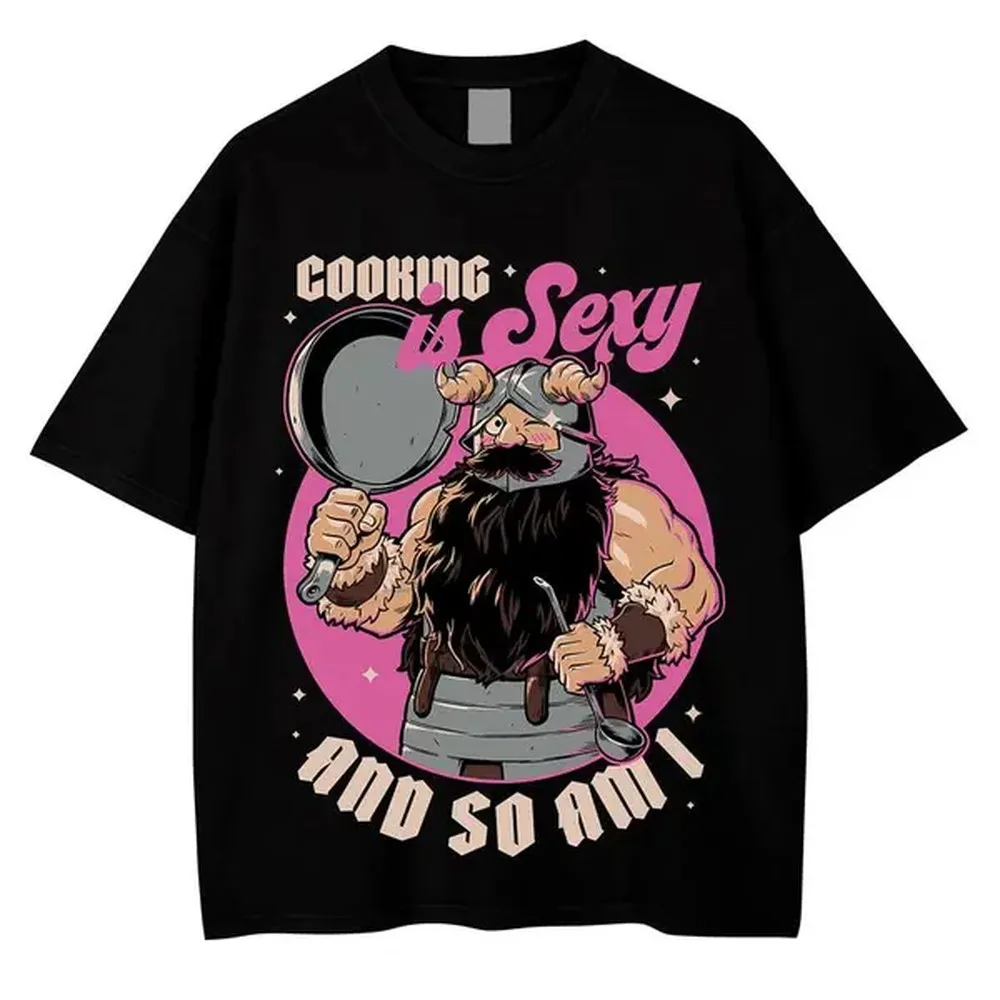 Senshi Cooking T-Shirt, Unisex Delicious in Dungeon Manga Graphic Top, 100% Cotton Streetwear Short Sleeve, Shortsleeve, Classic